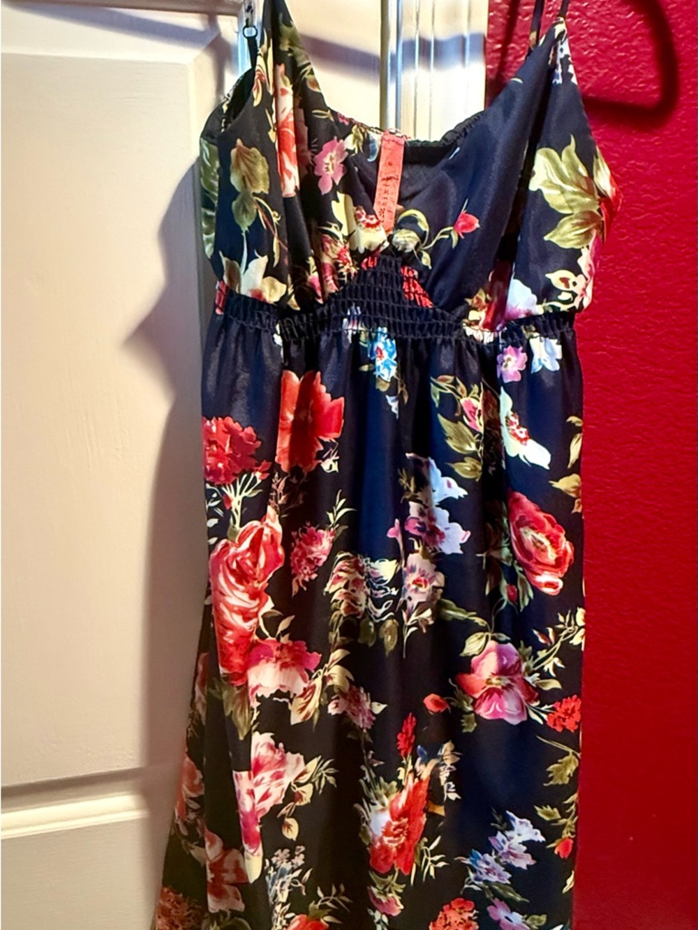 Navy Floral Sundress - Cute Floral Print